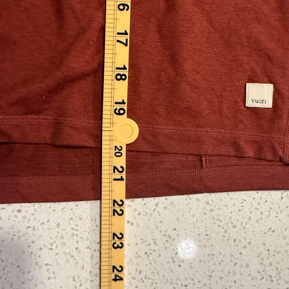 Vuori Crescent Half Zip Pullover Mock Neck Sweater Rust Orange Women Large - Picture 9 of 9